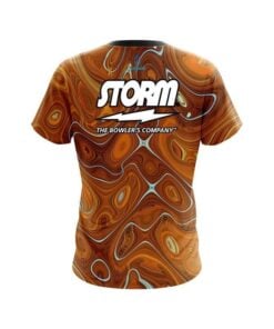 Alternative view of Storm Psychedelic Orange Flow CoolWick Bowling Jersey