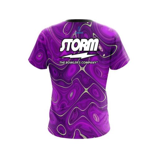 Storm Psychedelic Purple Flow CoolWick Bowling Jersey - Image 2