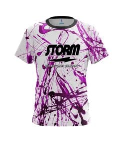 Storm Purple Paint Splash CoolWick Bowling Jersey