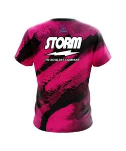 Alternative view of Storm Solid Pink Grunge CoolWick Bowling Jersey