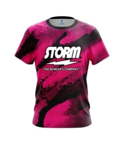 Storm Solid Pink Grunge CoolWick Bowling Jersey