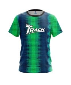 Track Blue And Green Tie Dye CoolWick Bowling Jersey