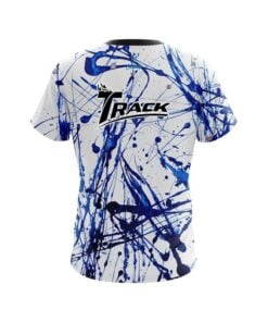 Alternative view of Track Blue Paint Splash CoolWick Bowling Jersey