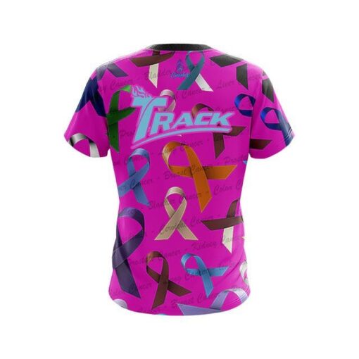 Track Cancer Sucks CoolWick Bowling Jersey - Image 2