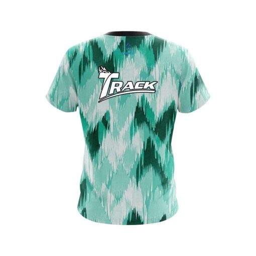 Track Chevron Green CoolWick Bowling Jersey - Image 2