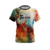 Track Colorful Painted Canvas Grunge CoolWick Bowling Jersey