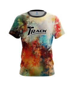 Track Colorful Painted Canvas Grunge CoolWick Bowling Jersey
