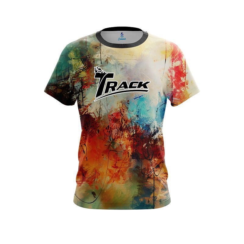 Track Colorful Painted Canvas Grunge CoolWick Bowling Jersey