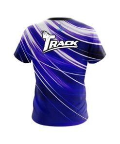 Alternative view of Track Deep Blue Stripes CoolWick Bowling Jersey