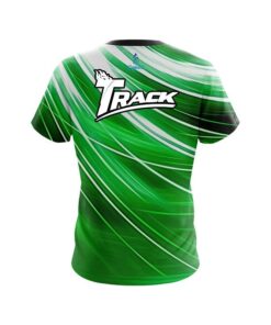 Alternative view of Track Deep Green Stripes CoolWick Bowling Jersey