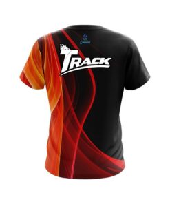 Alternative view of Track Deep Orange Curve CoolWick Bowling Jersey