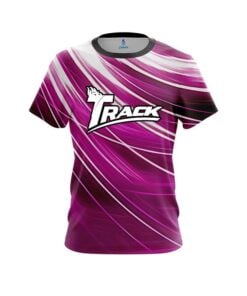 Track Deep Pink Stripes CoolWick Bowling Jersey