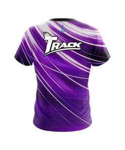 Alternative view of Track Deep Purple Stripes CoolWick Bowling Jersey