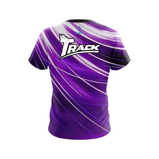 Track Deep Purple Stripes CoolWick Bowling Jersey - Image 2