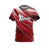 Track Deep Red Stripes CoolWick Bowling Jersey