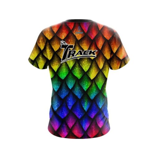 Track Colorful Dragon Scales CoolWick Bowling Jersey - Image 2