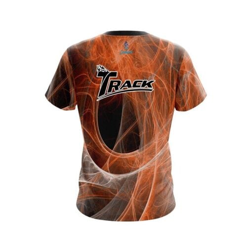 Track Energy Swirls Orange CoolWick Bowling Jersey - Image 2