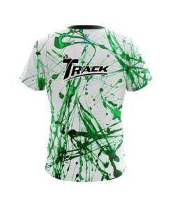 Alternative view of Track Green Paint Splash CoolWick Bowling Jersey