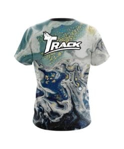 Alternative view of Track Marbleized Ripple Pattern CoolWick Bowling Jersey