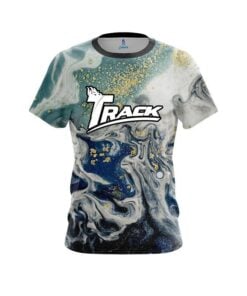 Track Marbleized Ripple Pattern CoolWick Bowling Jersey