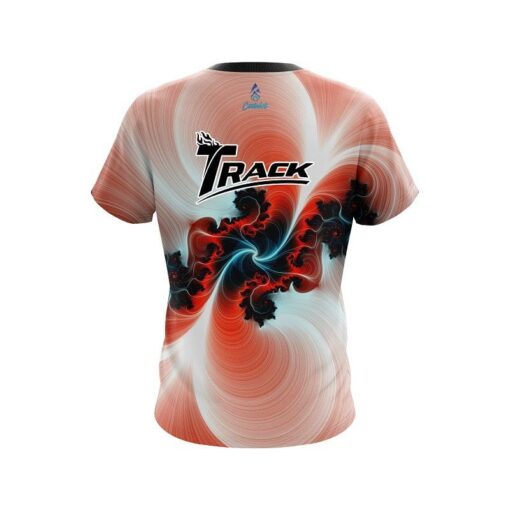 Track Peach Motion Vortex CoolWick Bowling Jersey - Image 2