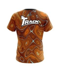 Alternative view of Track Psychedelic Orange Flow CoolWick Bowling Jersey