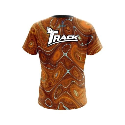 Track Psychedelic Orange Flow CoolWick Bowling Jersey - Image 2