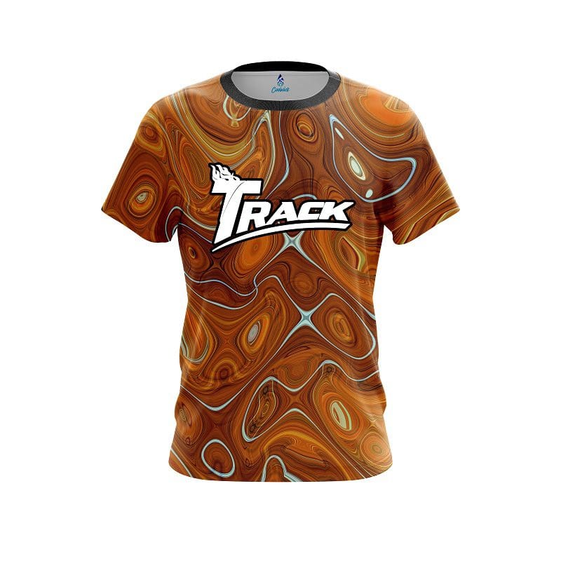 Track Psychedelic Orange Flow CoolWick Bowling Jersey