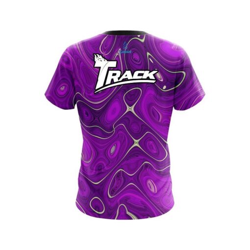 Track Psychedelic Purple Flow CoolWick Bowling Jersey - Image 2