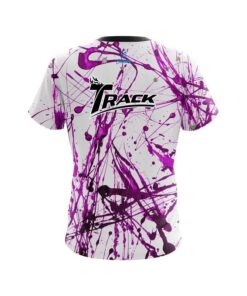 Alternative view of Track Purple Paint Splash CoolWick Bowling Jersey