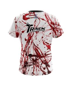 Alternative view of Track Red Paint Splash CoolWick Bowling Jersey