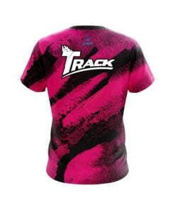 Alternative view of Track Solid Pink Grunge CoolWick Bowling Jersey
