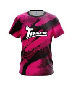 Track Solid Pink Grunge CoolWick Bowling Jersey