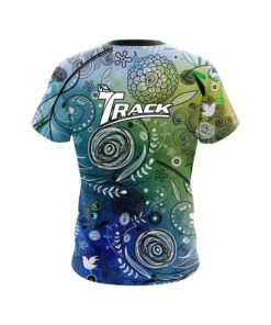 Alternative view of Track Watercolor Floral Art CoolWick Bowling Jersey