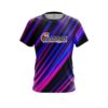 900 Global Blue And Pink Digital Stripe CoolWick Bowling Jersey