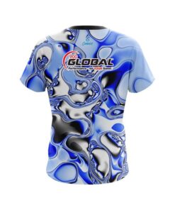 Alternative view of 900 Global Blue And White Liquid Canvas CoolWick Bowling Jersey