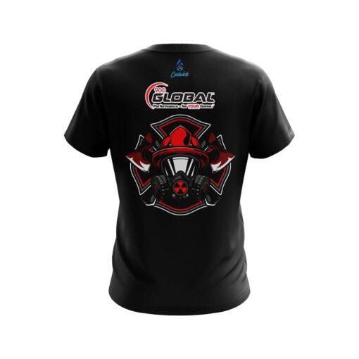 900 Global Firefighter Gas Mask CoolWick Bowling Jersey - Image 2