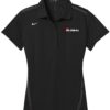 900 Global Flat Black Nike Ladies Coolwick Embroidery Dri-Fit Sport Swoosh Pique Polo