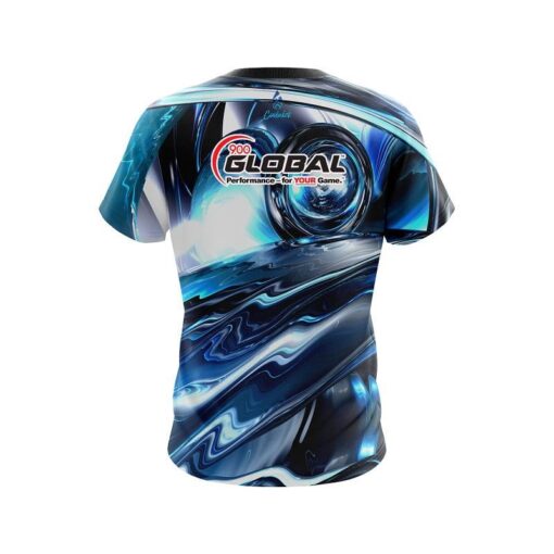 900 Global Futuristic Plasma Waves CoolWick Bowling Jersey - Image 2