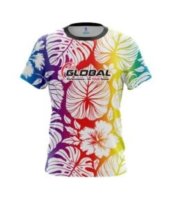 900 Global Hawaiian Tropical Leafs CoolWick Bowling Jersey