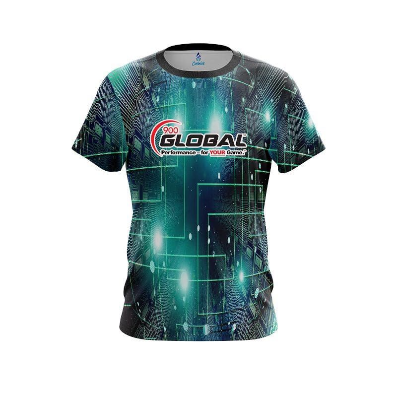 900 Global Motherboard Aqua CoolWick Bowling Jersey
