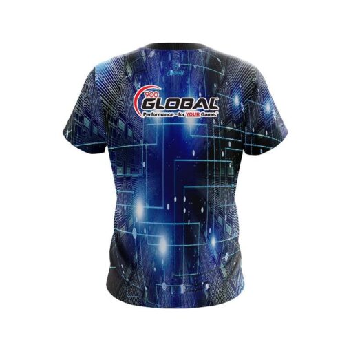 900 Global Motherboard Blue CoolWick Bowling Jersey - Image 2