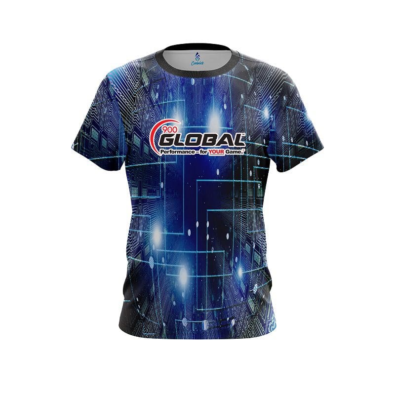 900 Global Motherboard Blue CoolWick Bowling Jersey