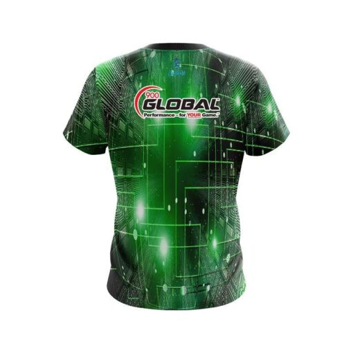 900 Global Motherboard Lime CoolWick Bowling Jersey - Image 2