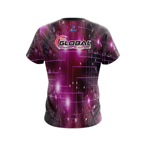 900 Global Motherboard Pink CoolWick Bowling Jersey - Image 2
