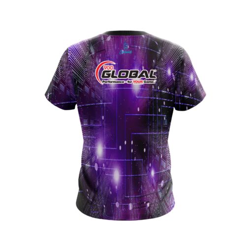 900 Global Motherboard Purple CoolWick Bowling Jersey - Image 2
