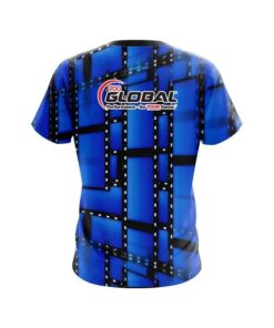 Alternative view of 900 Global Movie Reel Blue CoolWick Bowling Jersey