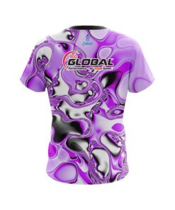 Alternative view of 900 Global Purple And White Liquid Canvas CoolWick Bowling Jersey