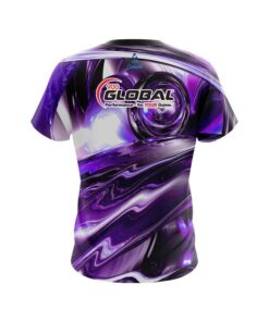 Alternative view of 900 Global Purple Futuristic Plasma Waves CoolWick Bowling Jersey