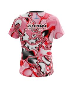 Alternative view of 900 Global Red And White Liquid Canvas CoolWick Bowling Jersey